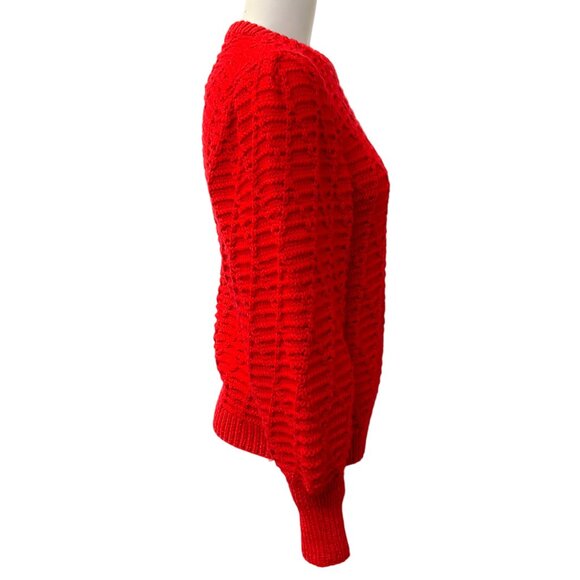 Alix of Bohemia Rouge Wool Hand Knit Cable Sweater - Picture 2 of 4